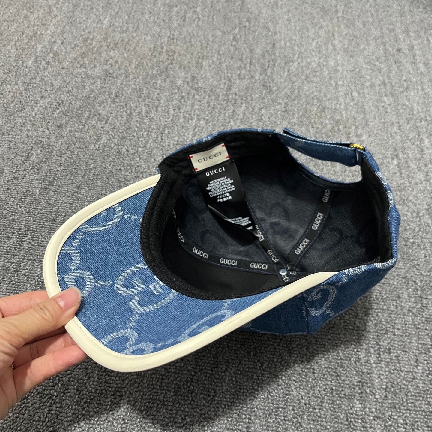 Gucci Jumbo GG Denim Baseball Caps