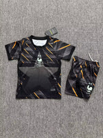 2026 kids French goalkeeper black+pink