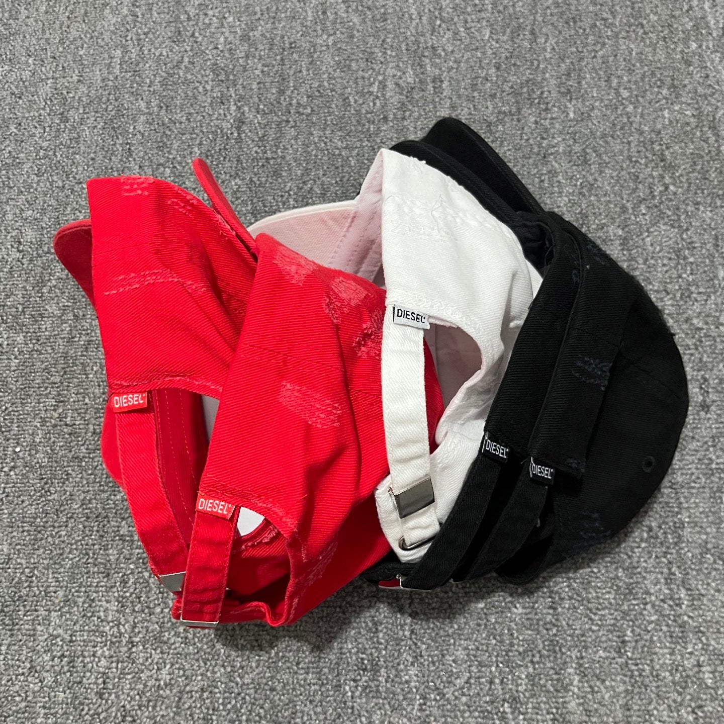 Diesel Destroyed Logo Baseball Cap
