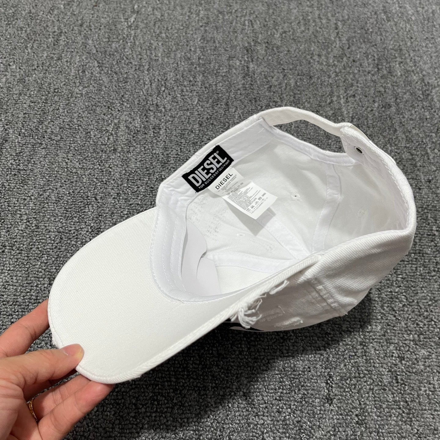 Diesel Destroyed Logo Baseball Cap
