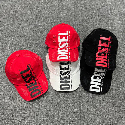 Diesel Destroyed Logo Baseball Cap