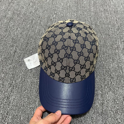 Gucci GG Canvas Baseball Cap with Leather Brim
