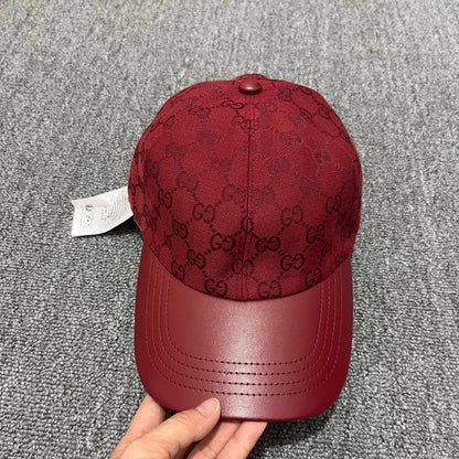 Gucci GG Canvas Baseball Cap with Leather Brim